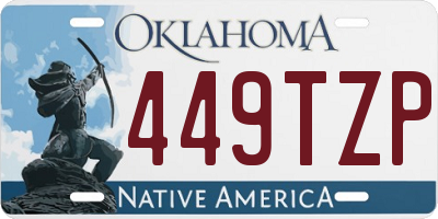 OK license plate 449TZP