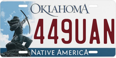 OK license plate 449UAN
