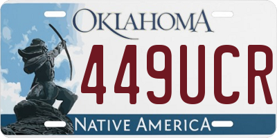 OK license plate 449UCR