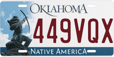 OK license plate 449VQX