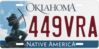 OK license plate 449VRA