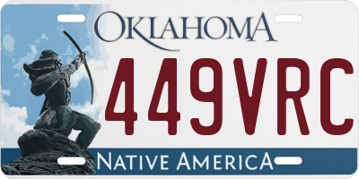 OK license plate 449VRC