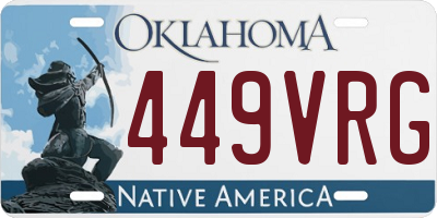 OK license plate 449VRG