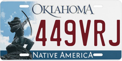 OK license plate 449VRJ