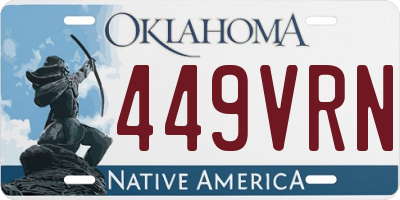 OK license plate 449VRN