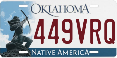 OK license plate 449VRQ