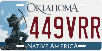OK license plate 449VRR