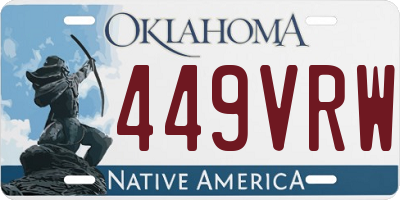 OK license plate 449VRW