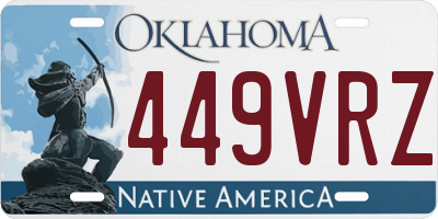 OK license plate 449VRZ