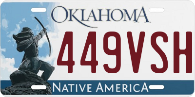 OK license plate 449VSH