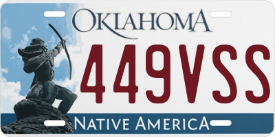 OK license plate 449VSS