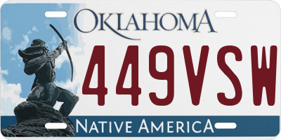 OK license plate 449VSW