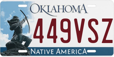 OK license plate 449VSZ