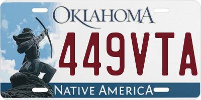 OK license plate 449VTA