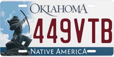 OK license plate 449VTB