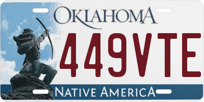 OK license plate 449VTE