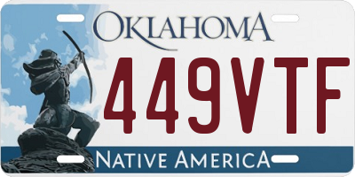 OK license plate 449VTF