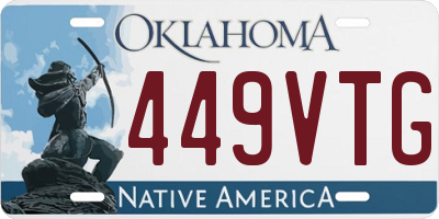 OK license plate 449VTG