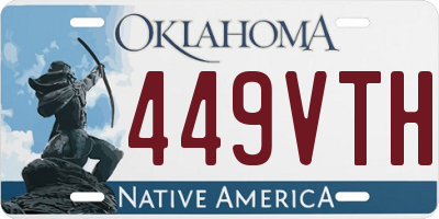 OK license plate 449VTH