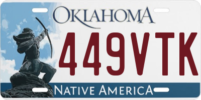 OK license plate 449VTK