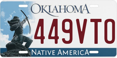 OK license plate 449VTO