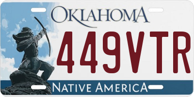 OK license plate 449VTR