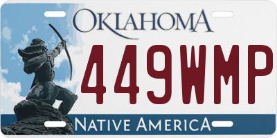 OK license plate 449WMP