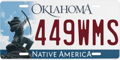 OK license plate 449WMS
