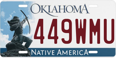 OK license plate 449WMU