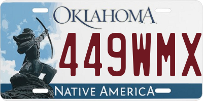 OK license plate 449WMX