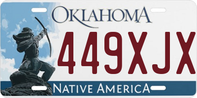 OK license plate 449XJX