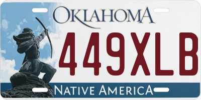 OK license plate 449XLB