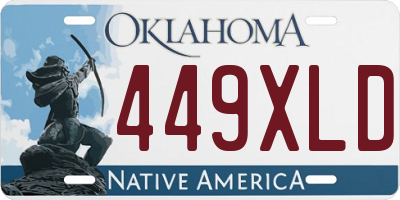 OK license plate 449XLD