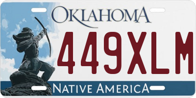 OK license plate 449XLM