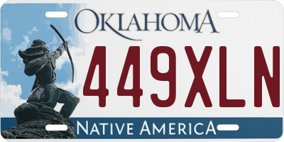 OK license plate 449XLN