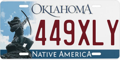 OK license plate 449XLY