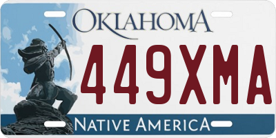 OK license plate 449XMA