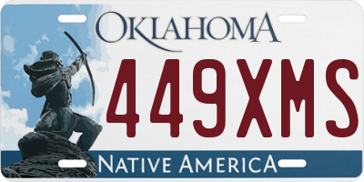 OK license plate 449XMS