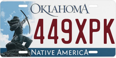 OK license plate 449XPK