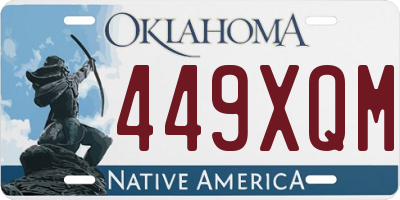 OK license plate 449XQM