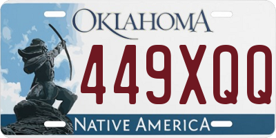 OK license plate 449XQQ
