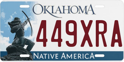 OK license plate 449XRA