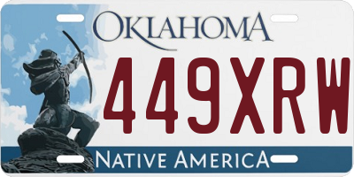 OK license plate 449XRW