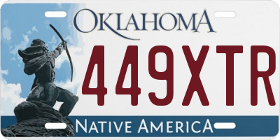 OK license plate 449XTR