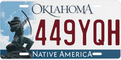 OK license plate 449YQH