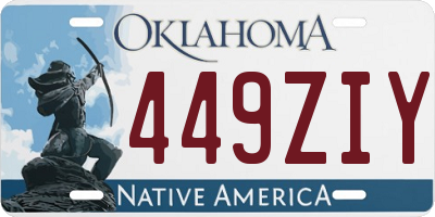 OK license plate 449ZIY