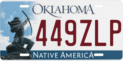 OK license plate 449ZLP