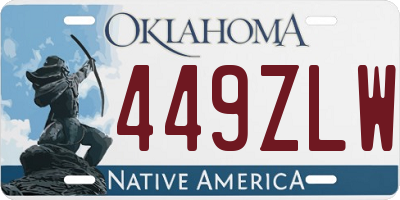 OK license plate 449ZLW
