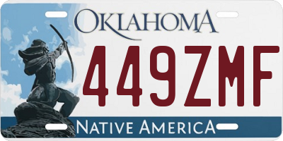 OK license plate 449ZMF