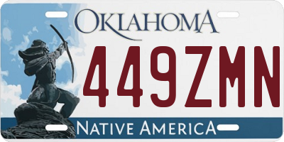 OK license plate 449ZMN